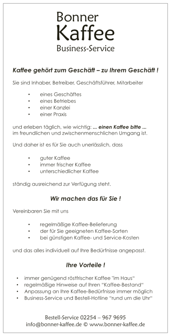 *Bonner-Kaffee-Business-Service*